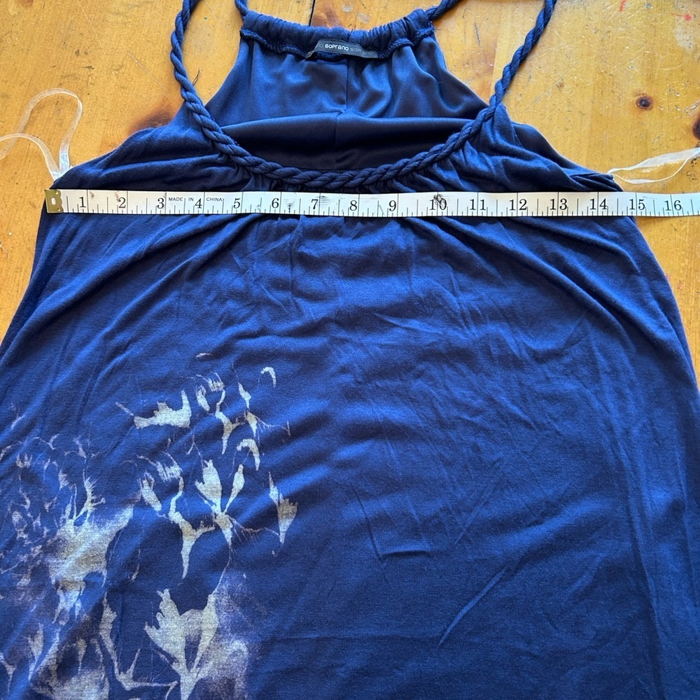 Soprano Deep Blue Dress with Delicate Straps - Picture 13 of 14